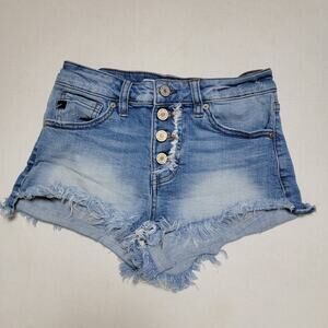 Kancan Distressed Button Fly Shorts SZ Small